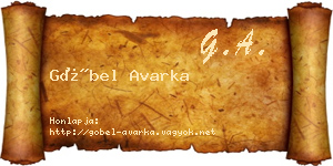 Göbel Avarka névjegykártya